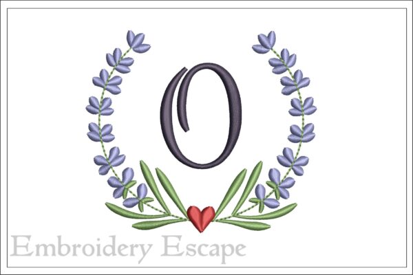 Letter O embroidery design