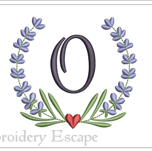 Letter O embroidery design