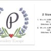 Letter P machine embroidery design