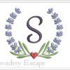 Letter S embroidery design