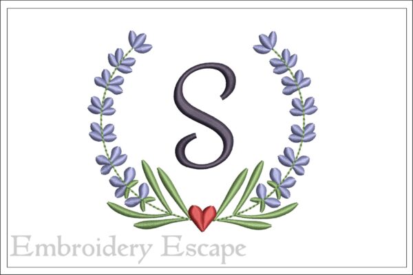 Letter S embroidery design