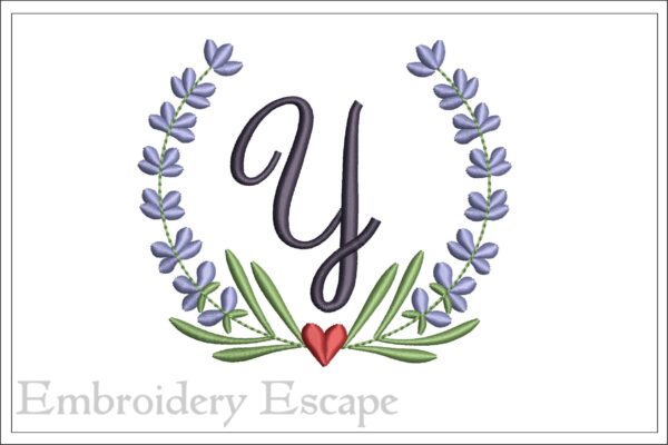 Letter Y embroidery design