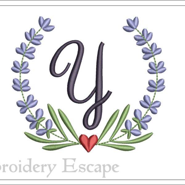 Letter Y embroidery design