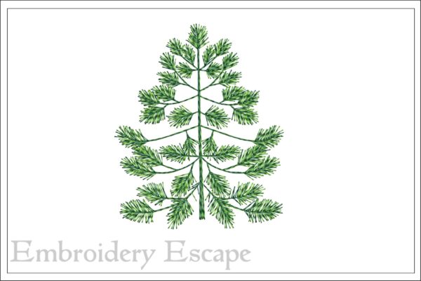 Pine Tree Embroidery Design