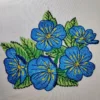 Wild Rose Embroidery Design - Blue Rose Pattern