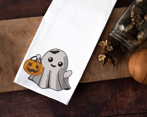 Cute ghost embroidery design