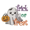 Cute ghost embroidery design - trick or treat embroidery - Halloween embroidery pattern 1