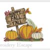 Happy Fall Y'all Embroidery Design