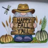Happy Fall Y'all embroidery design - autumn gnome embroidery design - gnome farmer embroidery