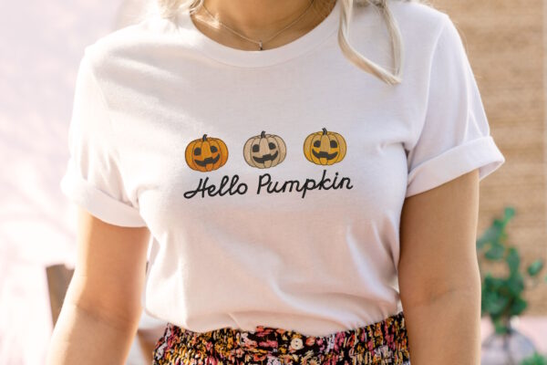 Hello pumpkin embroidery design