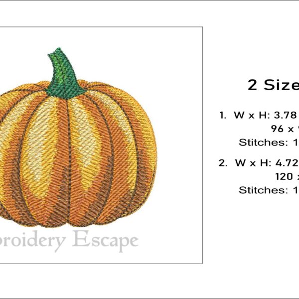 Pumpkin embroidery design