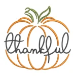 Thankful Pumpkin Embroidery Design - Autumn Pattern