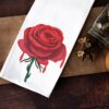 Red rose embroidery design