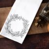 Wreath sketch embroidery design