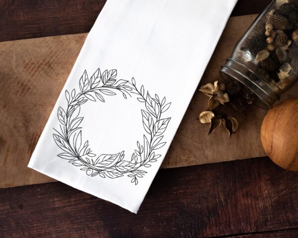 Wreath sketch embroidery design