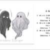 Black and white ghost embroidery file