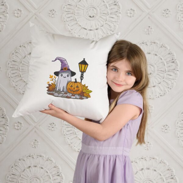 Cute ghost with pumpkin 1 embroidery design