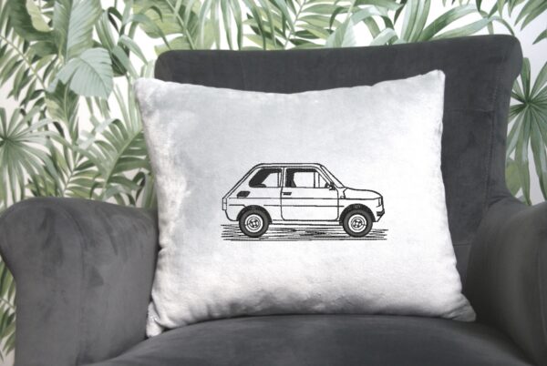 Fiat 126p sketch embroidery design