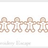 Gingerbread cookie embroidery design