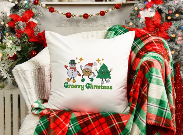 Groovy Christmas embroidery design