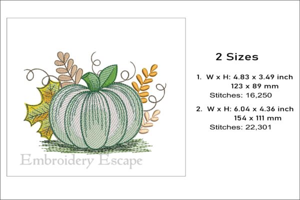 Pumpkin 8 embroidery design