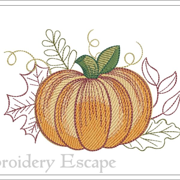 Pumpkin 9 embroidery design