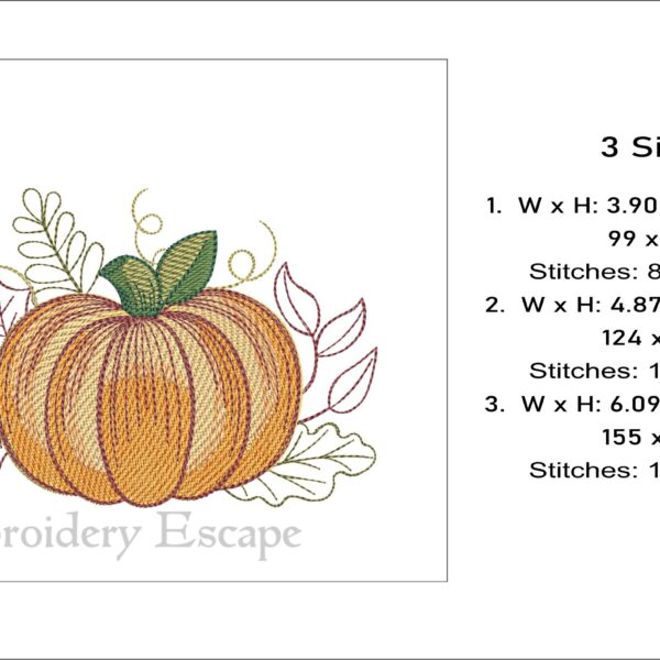 Pumpkin 9 embroidery design