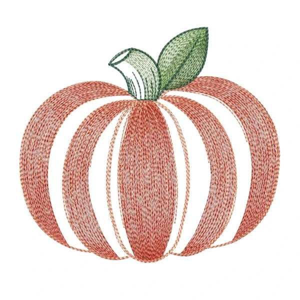 Pumpkin embroidery design 7 - simple pumpkin embroidery design - Autumn embroidery pattern