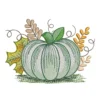Pumpkin embroidery design 8 - Autumn embroidery pattern-1