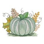 Pumpkin Embroidery Design 8 - Autumn Pattern