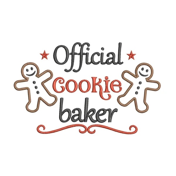Cookie baker embroidery design - Christmas embroidery pattern