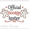 Cookie tester embroidery design