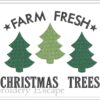 Farm fresh Christmas trees embroidery design