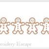 Gingerbread cookies embroidery design