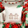 Gingerbread couple embroidery design