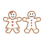 Gingerbread Couple Embroidery Design - Christmas Embroidery