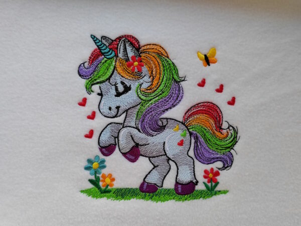 Unicorn embroidery design