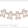 Gingerbread men neckline embroidery design