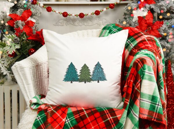 Christmas trees embroidery design