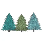 Christmas Trees Embroidery Design 7 - Pine Tree Embroidery