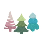 Christmas Trees Embroidery Design 9 - Colorful Christmas Pattern