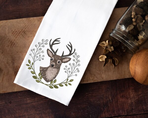 Deer embroidery design