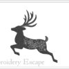 Deer embroidery design