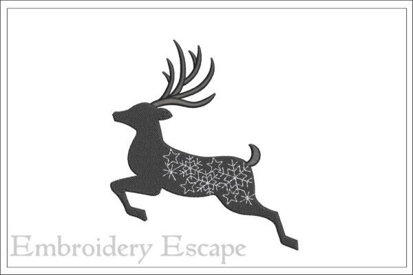 Deer embroidery design