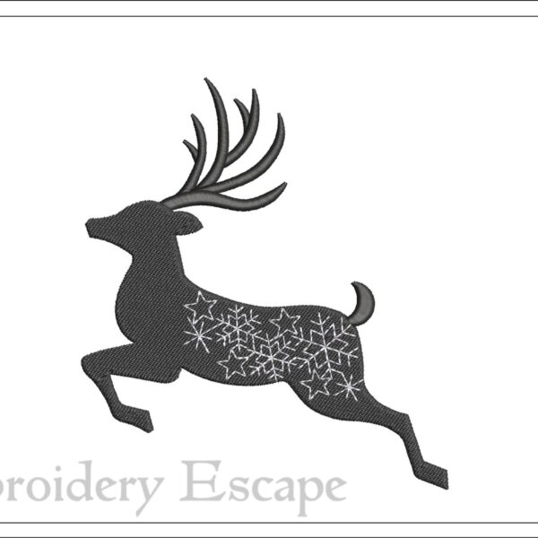 Deer embroidery design