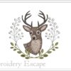 Deer embroidery design