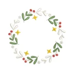 Floral Wreath Embroidery Design- Instant Digital Download