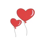 Heart Balloons Embroidery Design - Simple Embroidery Pattern
