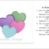 Rainbow hearts embroidery design