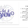 Let it snow embroidery design